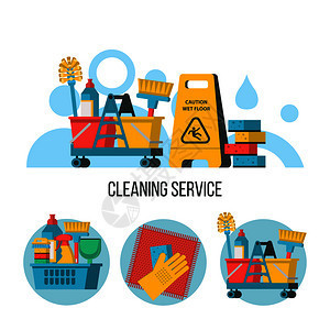 清潔服務圖標專業(yè)清潔女士拖把水桶黃色濕地板標志清潔用具